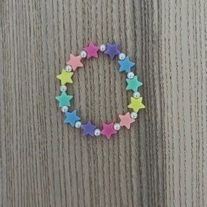 Rainbow stars and pearls bracelet